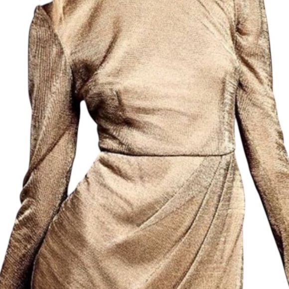 Free People by Revolve Mercury Bodycon Mini gold dress - Picture 2 of 11